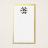 ロゴ金ゴールド縁どイヤリングディスプレイカードの追加 (正面)