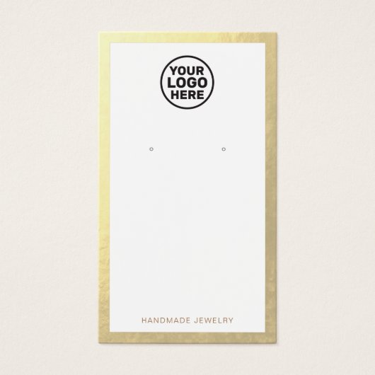 ロゴ金ゴールド縁どイヤリングディスプレイカードの追加 (正面)
