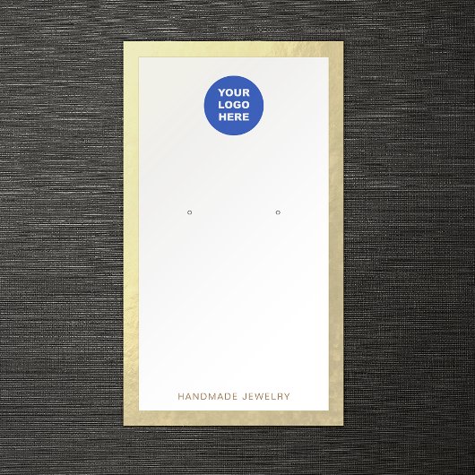 ロゴ金ゴールド縁どイヤリングディスプレイカードの追加