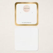 ロゴ金ゴールド縁ど入りイヤリングディスプレイカード (正面&裏面)