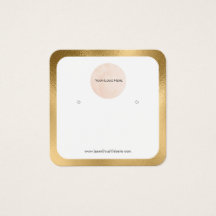 ロゴ金ゴールド縁ど入りイヤリングディスプレイカード