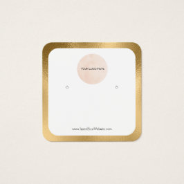 ロゴ金ゴールド縁ど入りイヤリングディスプレイカード