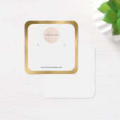 ロゴ金ゴールド縁ど入りイヤリングディスプレイカード (デスク)