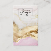 ロゴ金属製ビーチイヤリングカードQRコード 名刺 (正面)