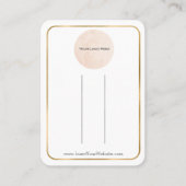 ロゴ金箔の弓のヘアクリップが垂直に表示 名刺 (正面)