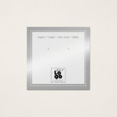 ロゴ銀氷金属フェイクイヤリング表示カード (正面)