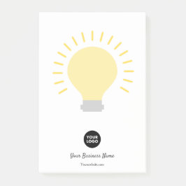 ロゴ電球の付箋 ポストイット
