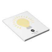 ロゴ電球 ノートパッド (アングル)