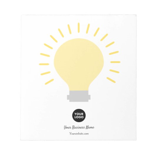 ロゴ電球 ノートパッド (正面)