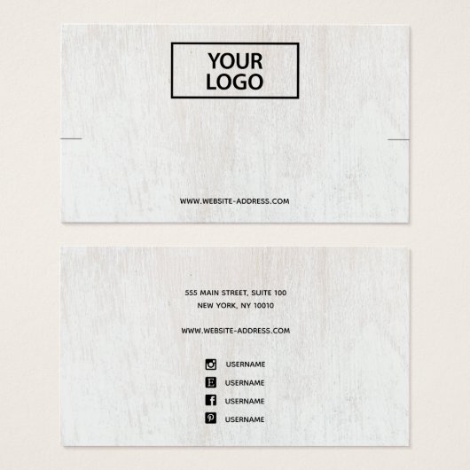 ロゴ風化されたホワイトウッドブレスレットディスプレイを追加 (正面&裏面)