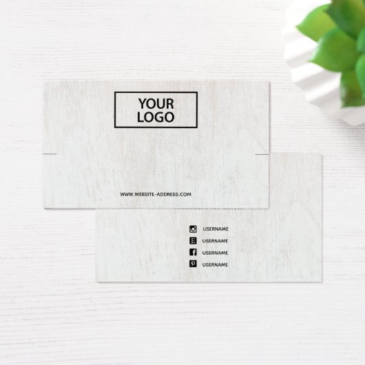 ロゴ風化されたホワイトウッドブレスレットディスプレイを追加 (デスク)