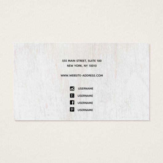 ロゴ風化されたホワイトウッドブレスレットディスプレイを追加 (裏面)