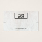 ロゴ風化されたホワイトウッドブレスレットディスプレイを追加 (正面)