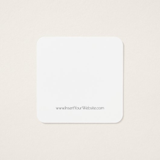 ロゴ黒と白のラウンドイヤリングディスプレイカード (裏面)