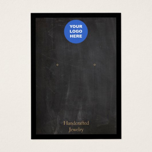 ロゴ黒のイヤリング素朴ディスプレイカードの追加 (正面)