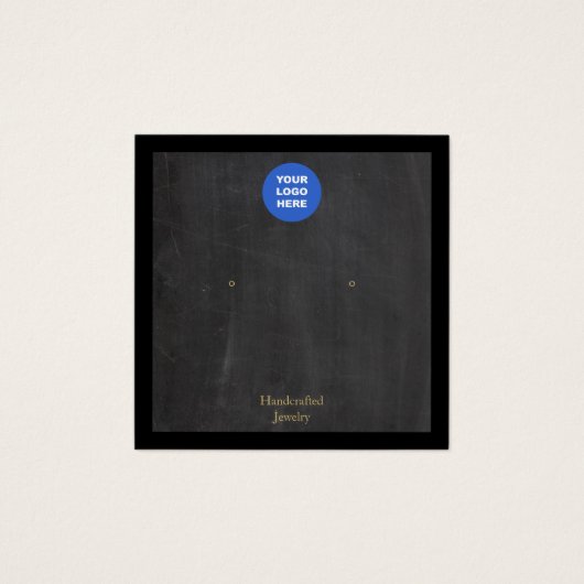 ロゴ黒のイヤリング素朴ディスプレイカードの追加 (正面)