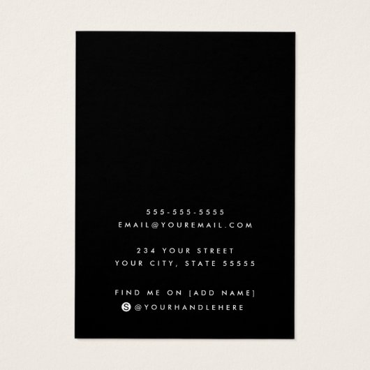 ロゴ黒のネックレスイヤリングディスプレイカードの追加 (裏面)