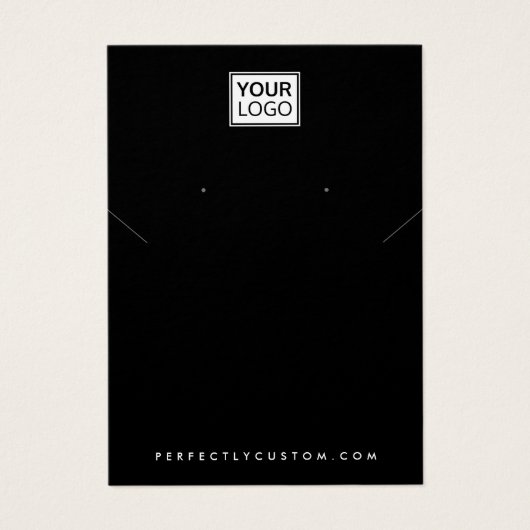 ロゴ黒のネックレスイヤリングディスプレイカードの追加 (正面)