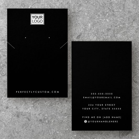 ロゴ黒のネックレスイヤリングディスプレイカードの追加