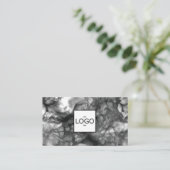 ロゴ黒インク名刺 名刺 (スタンド正面)