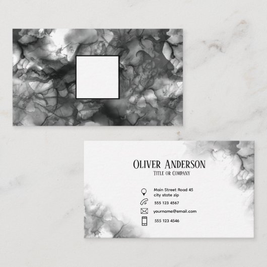 ロゴ黒インク名刺 名刺 (正面/裏面)