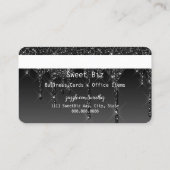 ロゴ黒ドリップグリッタールッククレジットカード 名刺 (裏面)