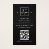 ロゴ黒フェイク金波フォトロゴQRコード (裏面)