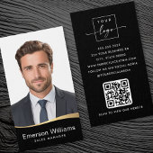 ロゴ黒フェイク金波フォトロゴQRコード