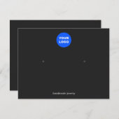 ロゴ黒大イヤリングディスプレイの追加 招待状 (正面/裏面)