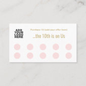 ロゴ10のアップロードサロンスタンプパンチ顧客ロイヤリティ ロイヤリティカード (裏面)