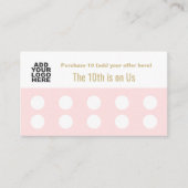 ロゴ10のアップロードサロンスタンプパンチ顧客ロイヤリティ ロイヤリティカード (正面)