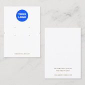 ロゴ2つのイヤリングネックレスディスプレイホルダーの追加 名刺 (正面/裏面)