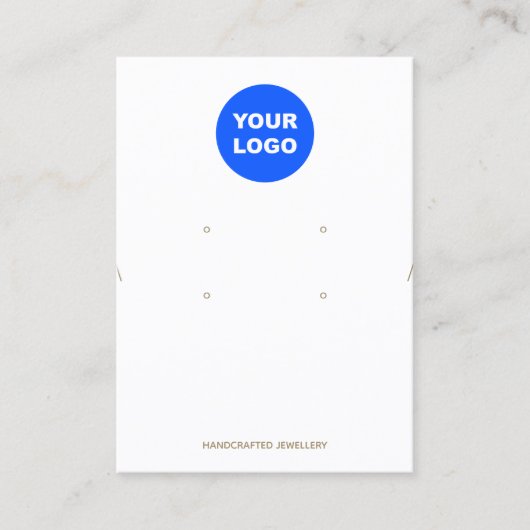 ロゴ2つのイヤリングネックレスディスプレイホルダーの追加 名刺 (正面)