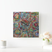 ロゴ2壁時計 スクエア壁時計 (ホーム)