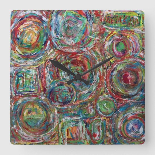 ロゴ2壁時計 スクエア壁時計 (正面)