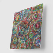 ロゴ2壁時計 スクエア壁時計 (傾斜)