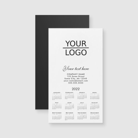 ロゴ2022カレンダー会社プロモーションの追加 (正面/裏面)