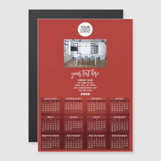 ロゴ2026カレンダー会社の写真の追加 (正面/裏面)