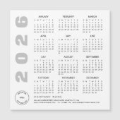 ロゴ2026カレンダー会社クライアントの休日の景品 (正面)