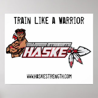 ロゴ2、www.haskestrength.com、戦士のようにトレーニング ポスター