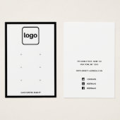 ロゴ3つのイヤリングセットを黒に縁ど追加 (正面&裏面)