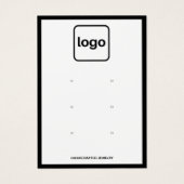 ロゴ3つのイヤリングセットを黒に縁ど追加 (正面)