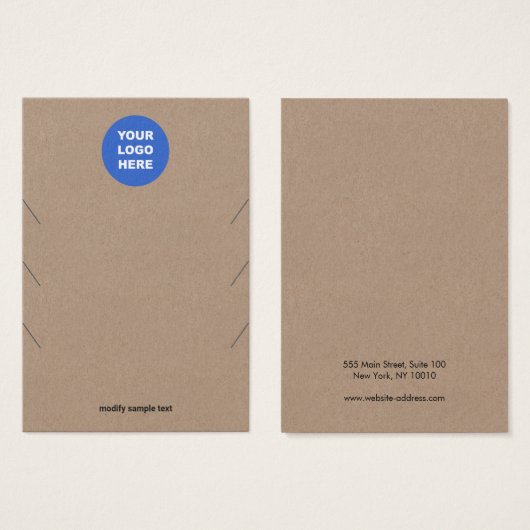 ロゴ3ネックレスクラフトディスプレイカードの追加 (正面&裏面)