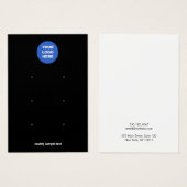 ロゴ3穴ブラックイヤリングディスプレイカードの追加 (正面&裏面)