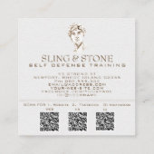 *~*ロゴ3 QR – 神話ギリシャ神AP45 DAVID スクエア名刺 (裏面)