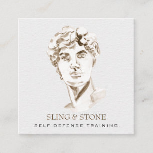 *~*ロゴ3 QR – 神話ギリシャ神AP45 DAVID スクエア名刺