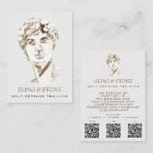 *~*ロゴ3 QR – 神話DAVID AP45ギリシャ神 名刺 (正面/裏面)