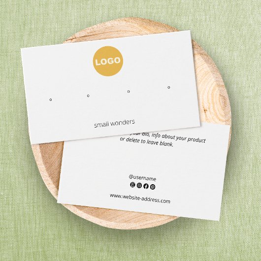 ロゴ4スタッドイヤリングホール表示カードの追加