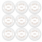 ロゴ9大きな個人名メリークリスマス シール (正面)