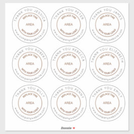 ロゴ9大きな個人名感謝してい付き社員代表 シール